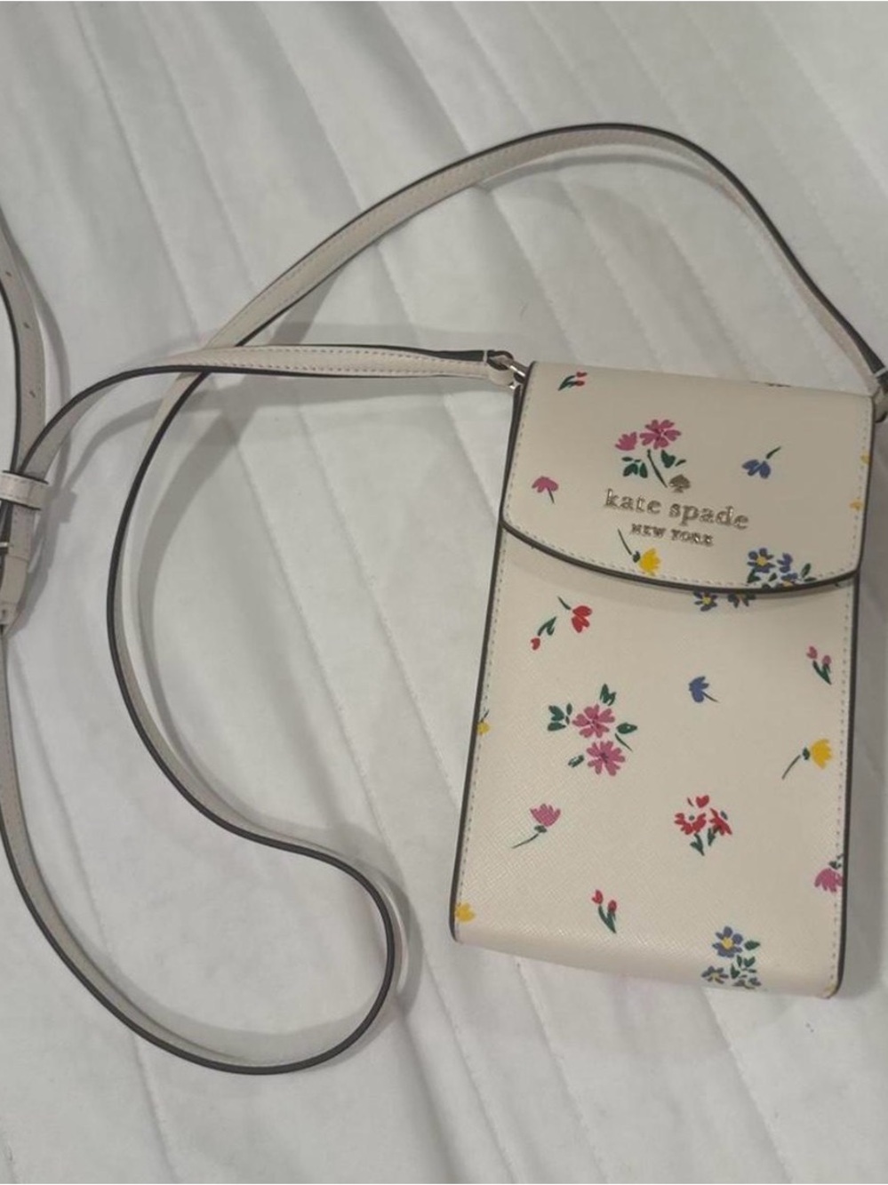 kate spade Cream Floral Crossbody Phone Pouch